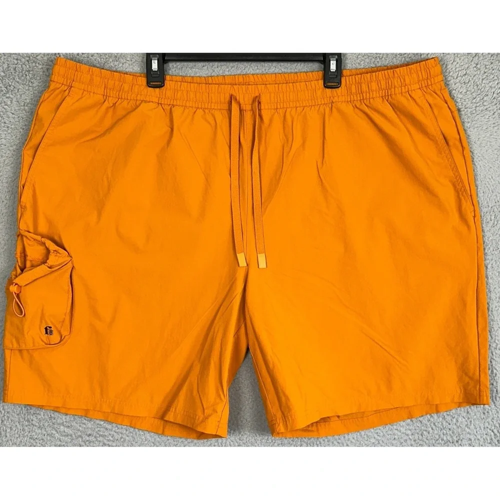 Fielder by Bonobos Shorts Mens 3XL Orange 9 Inch Inseam Cargo Outdoor Stretch
